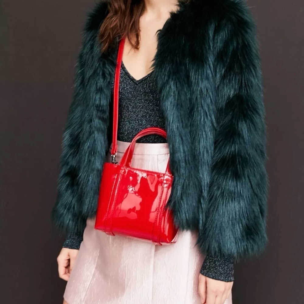 Urban Outfitters Red Patent Faux Leather Bag